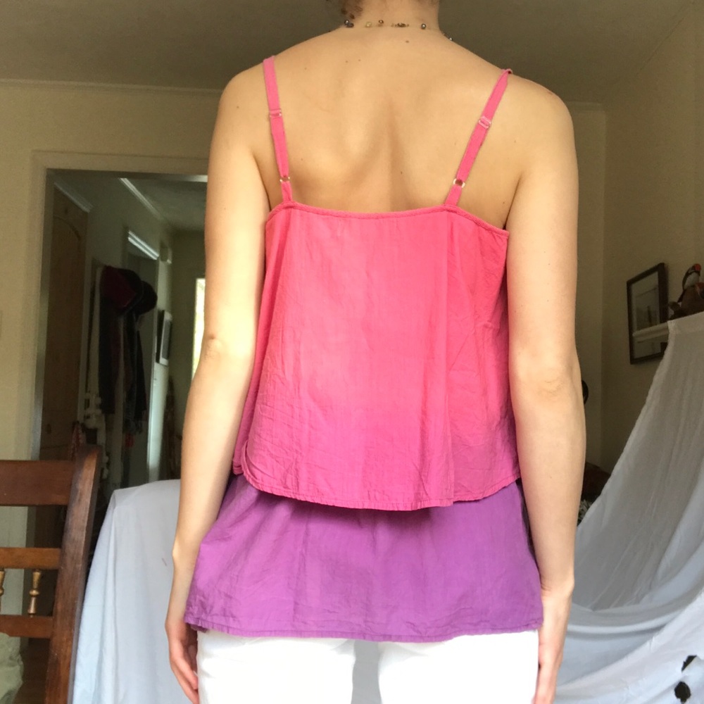 SOLD 🖤 RIP CURL 〰️ COTTON TIE DYE OMBRÉ TOP - Picture 5 of 8